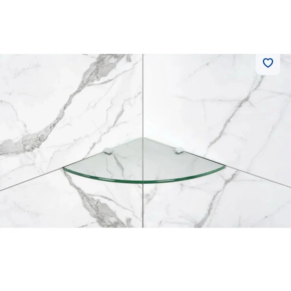 Clear Glass Corner Satori Hudson Shelf Shelves for Bathroom Shower 9 X 9 8mm